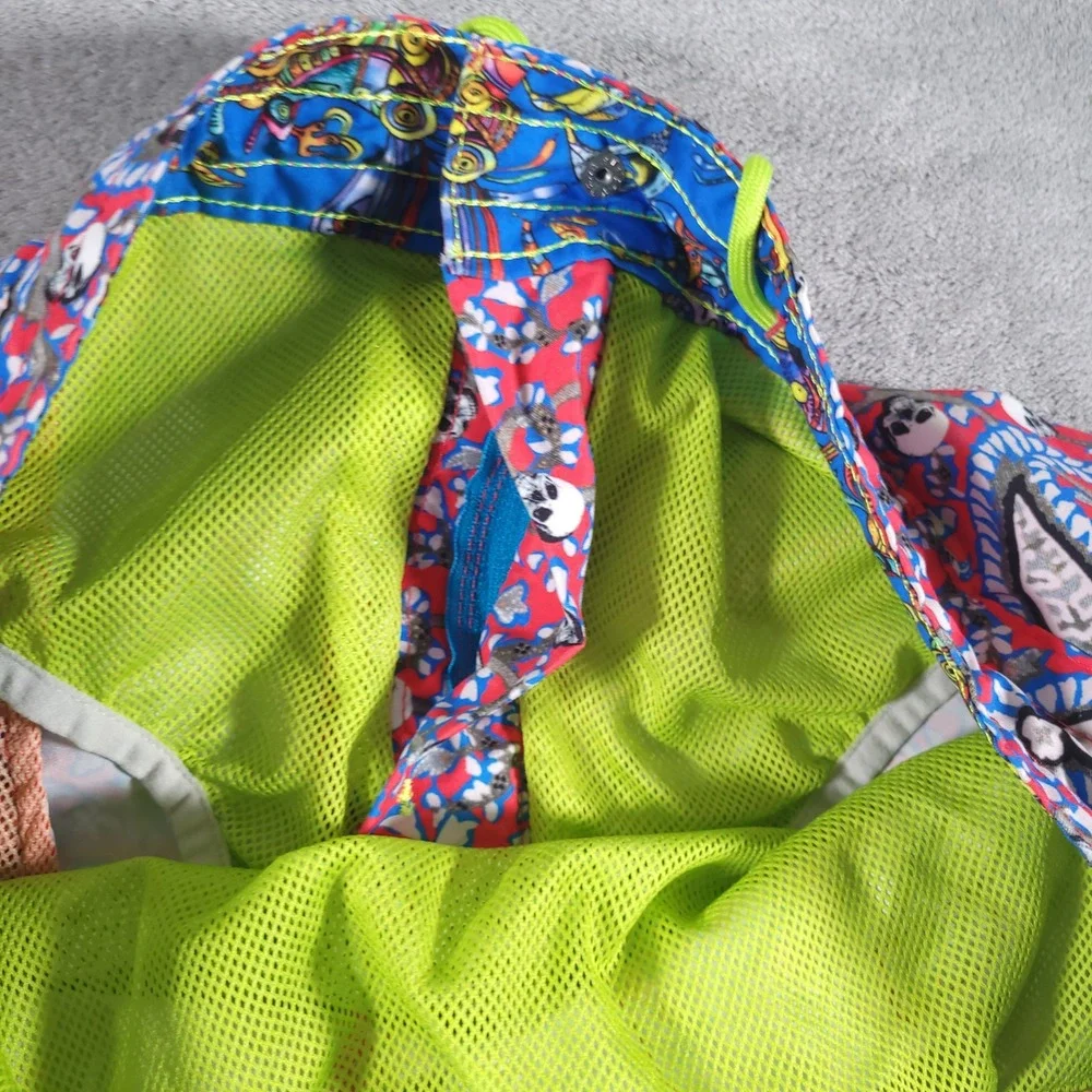 Robert Graham Swim Trunks Men 36 Red Paisley Skull‎ Classic Fit Lined Shorts 4